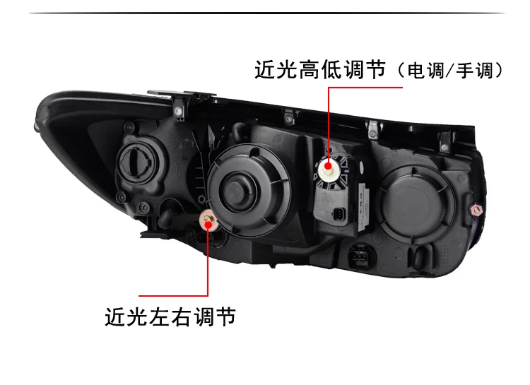 Стильный автомобильный налобный фонарь для hyundai Santa Fe 2006-2012, светодиодный налобный фонарь, рассеиватель, биксенон, автомобильные аксессуары