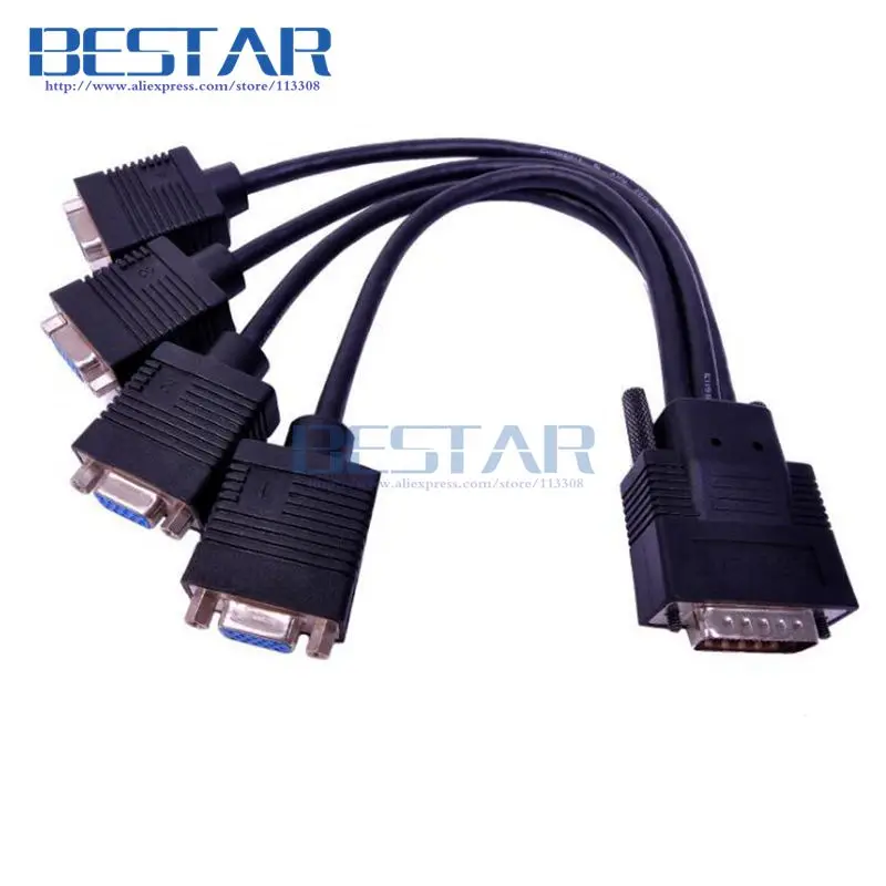 CFH60 60 pin Pin Male к VGA HD 15 x 4 * Female адаптер кабель для DMS599 LFH60 Graphics dms 59 | Компьютеры и офис