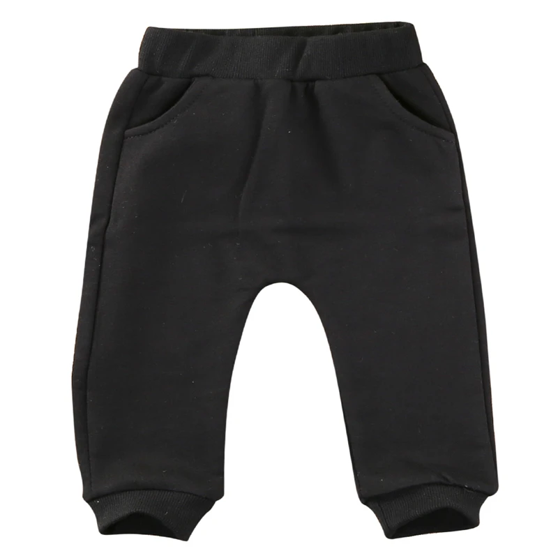 Повседневные хлопковые брюки для маленьких мальчиков и девочек штаны из