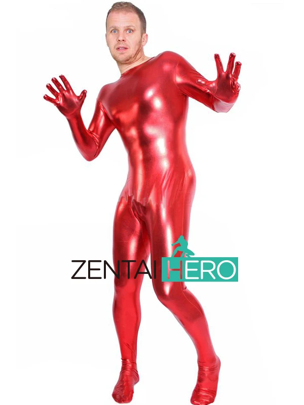 ZentaiHero выполненный на заказ унисекс блестящий металлик зентай сексуальные