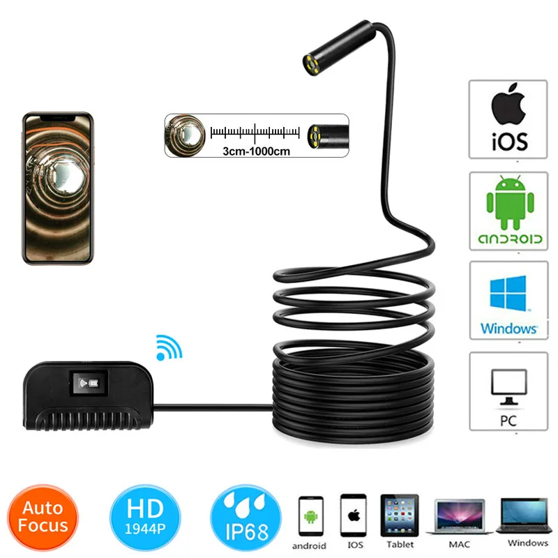 Камера с автофокусом wifi эндоскоп 1944P HD 5 0 мегапикселей мини камера для осмотра