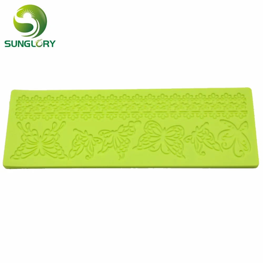 Бабочка силиконовые формы цветок торт Кружево Коврики DIY Кекс сахар плесень