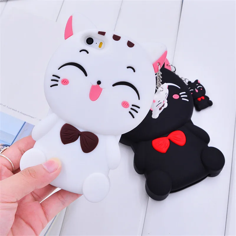 Мягкий силиконовый чехол для телефона с 3D кошкой OPPO R9 R9S Plus R11 R11S мультяшным