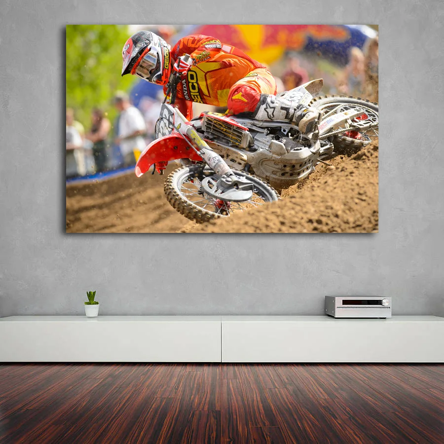 Dirtbike Мотокросс Гонки гоночный мотоцикл обои настенный художественный постер