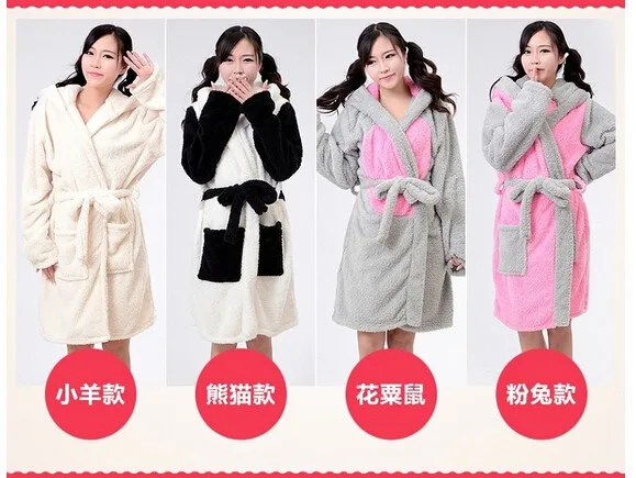 

New Animal plush robe Panda sheep mouse rabbit Pajamas Sleepsuit Sleepwear Unisex pijamas bathrobe robes for women NEW