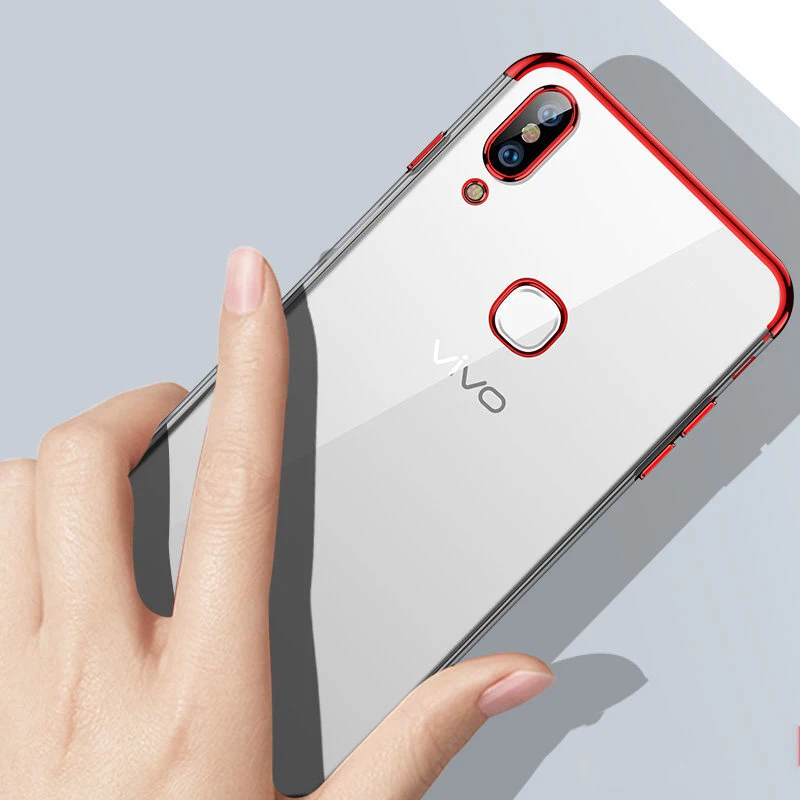 ТПУ простой Бампер чехол Чехол для vivo x21i Y85 V9 Y83 Y75 Y79 V11i V7 V11Pro V7Plus X21 Ультратонкий чехол-накладка чехол из термополиуретана и силикона крышка