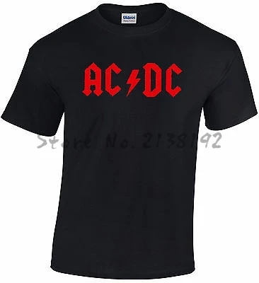Мужская футболка, брендовая хлопковая футболка, летние модные топы AC/ACDC, рок-металл, Красная футболка с логотипом, хлопок, мужские футболки