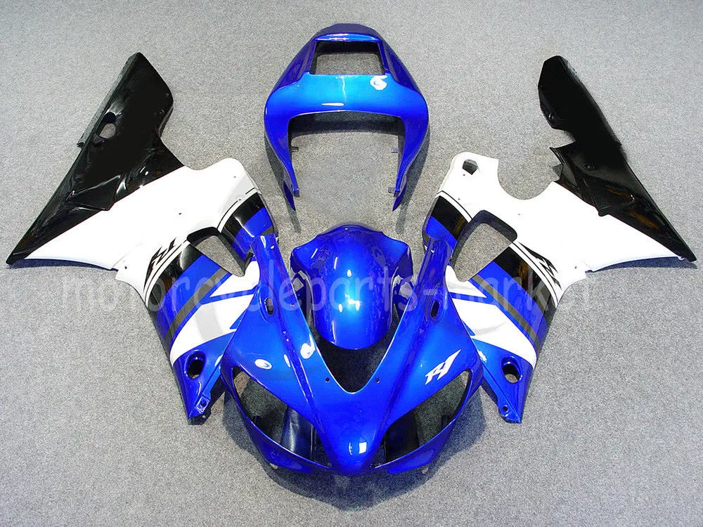 Синий черный белый мотоцикл полный комплект кузовных деталей для Yamaha YZF R1 YZF-R1