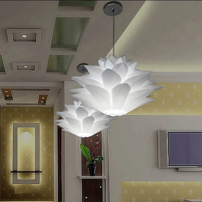 

feimefeiyou DIY PP lotus chandelier living room bedroom study restaurant cafe bar club chandelier personalized decorative lights