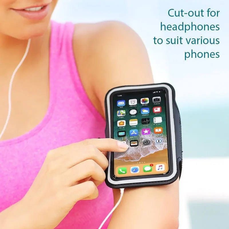 BLACK Waterproof Gym Sports Running Armband For iphone Xs Max XR X 8 4 4s 5 5s 5c SE 6 6s 7 7s plus Arm Band Phone Bag Case | Мобильные
