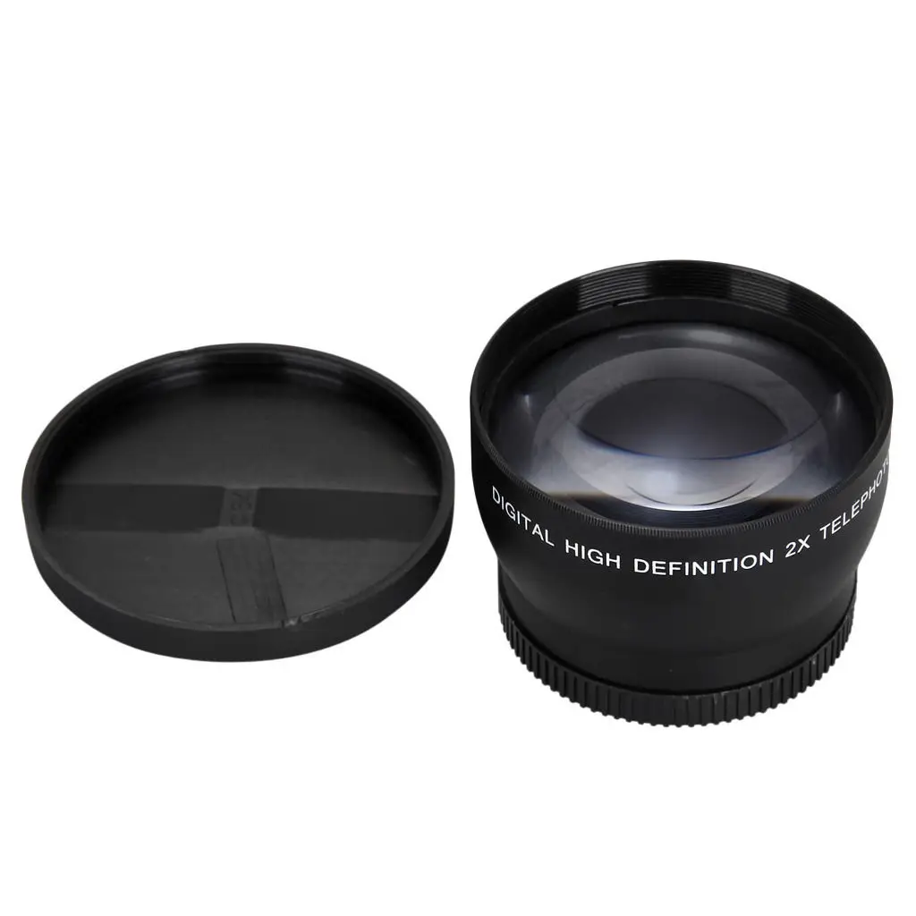 Топ 52 мм 2X Увеличение телеобъектив для Nikon AF S 18 55 200 объектив камеры|Объективы