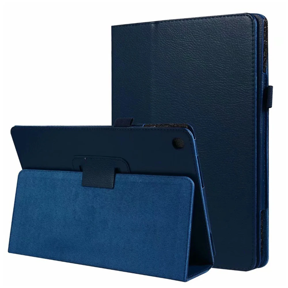 Синий Чехол для планшета huawei MediaPad M5 lite, T5 10, 10,1 дюймов, Honor Smart Cover, флип-чехол с подставкой, чехол HDL-W09, 8,0 из искусственной кожи, для сна - Цвет: Синий