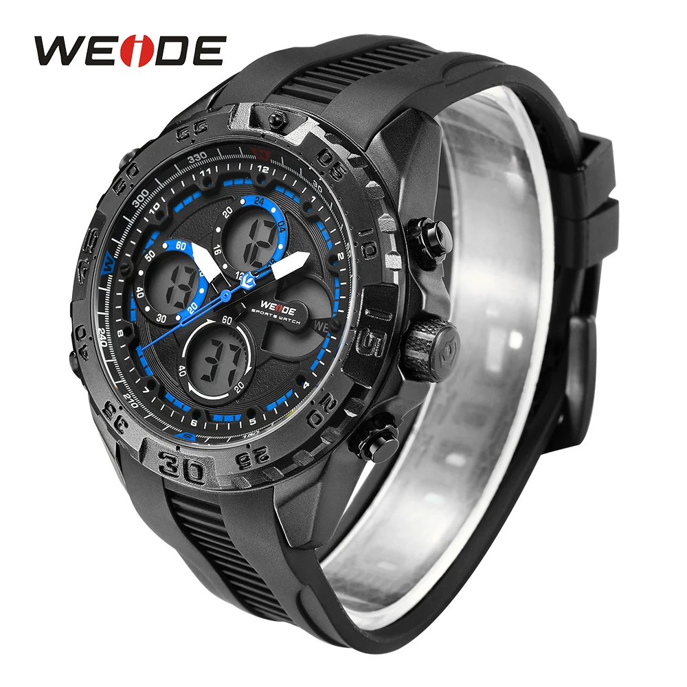 WEIDE роскошные стильные мужские Кварцевые спортивные наручные часы повседневные