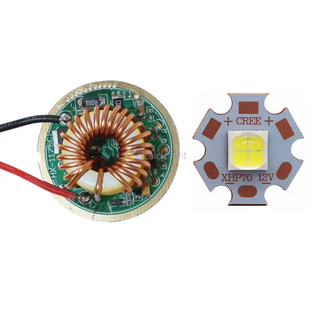 Светодиодный драйвер Cree XHP70 6 в холодный белый 6000 к нейтральный 5000 теплый 3000 16 мм