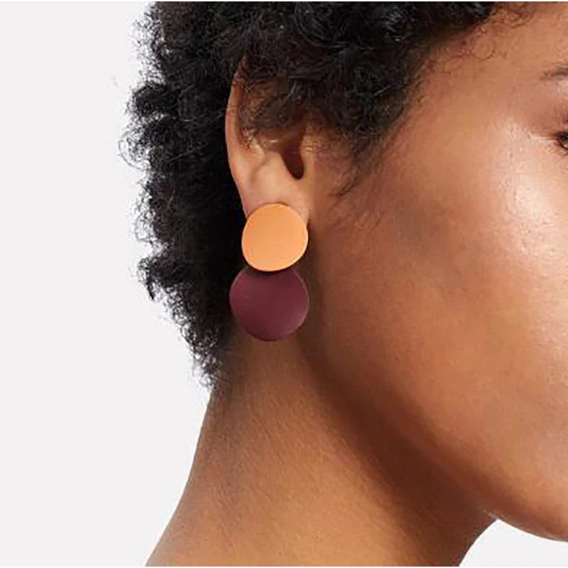 Trendy Handmade Statement Earrings for Women Vintage exaggerate Cute Round Drop Wedding Party Bridal Jewelry Gift | Украшения и