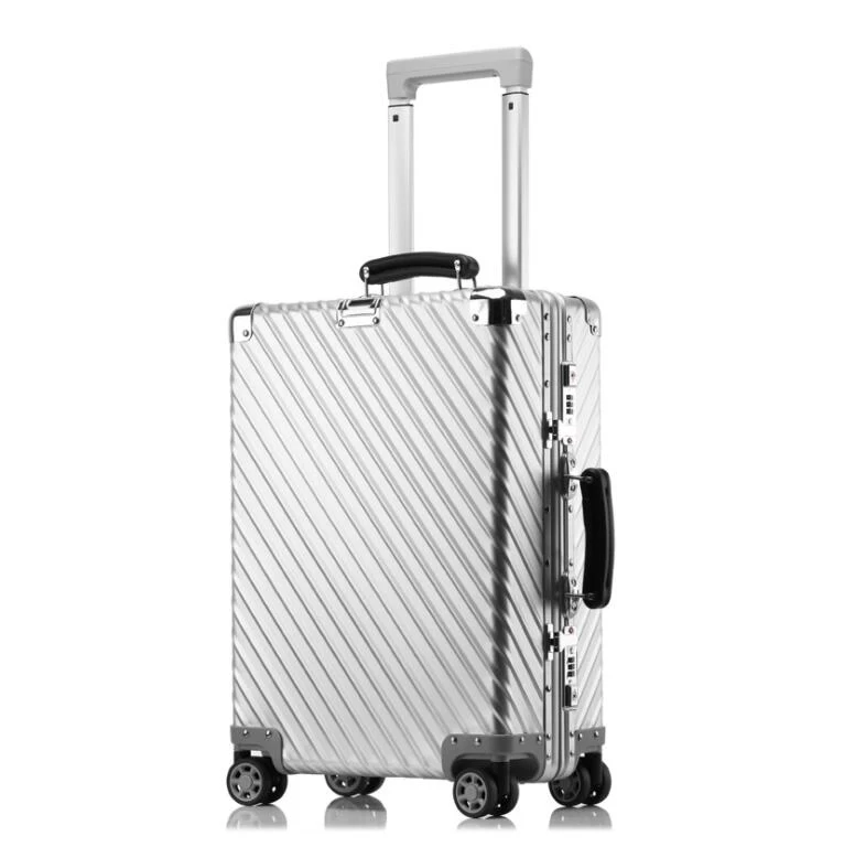 silver Travel tale 2" 24" 2" 29" Спиннер Алюминиевый Дорожный Алюминиевый Чемодан для путешествий багаж чемодан на колесах с колесами - Цвет: silver