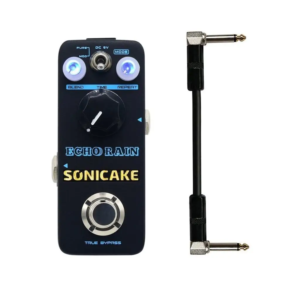 Black Sonicake Echo Rain цифровые гитарные педали с эффектом Delay истинный аналоговый сигнал путь Чистый Теплый отзывы QSS-03 - Цвет: Black