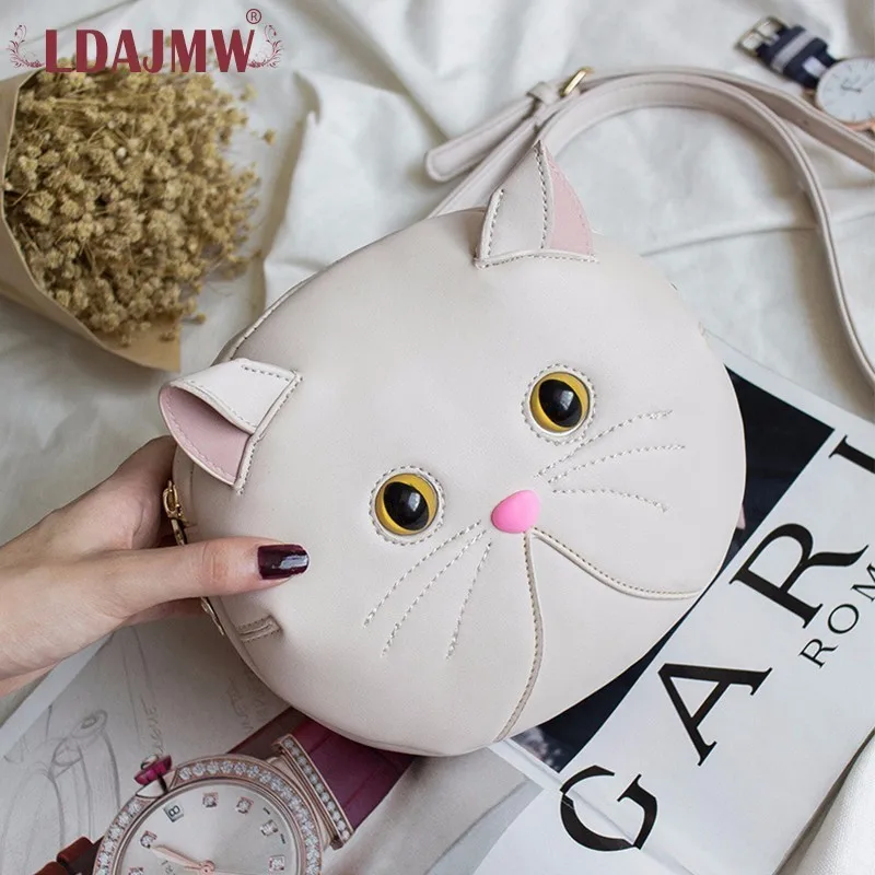 LDAJMW модная женская кожаная сумка через плечо с милыми кошачьими ушками женские