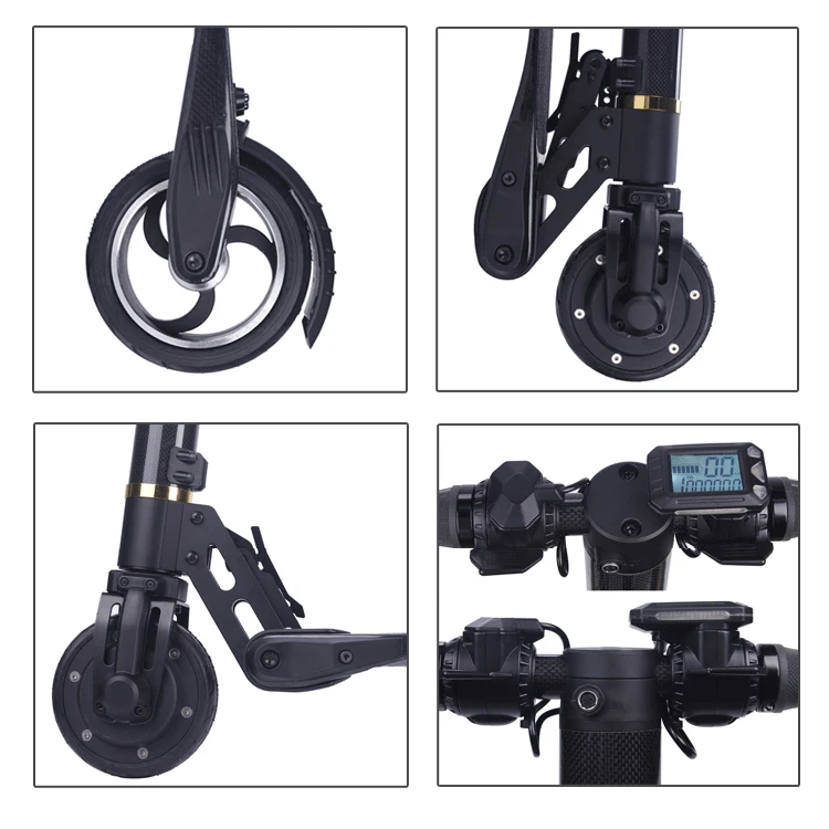 Портативный алюминиевый мощный складной Электрический Скутер 2 колеса скейтборд