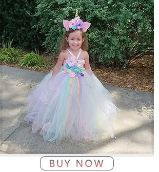 Пастельное платье принцессы с юбкой-пачкой и единорогом для девочек; маскарадное платье на день рождения для девочек; Детский карнавальный костюм на Хэллоуин; Возраст 2-12 лет
