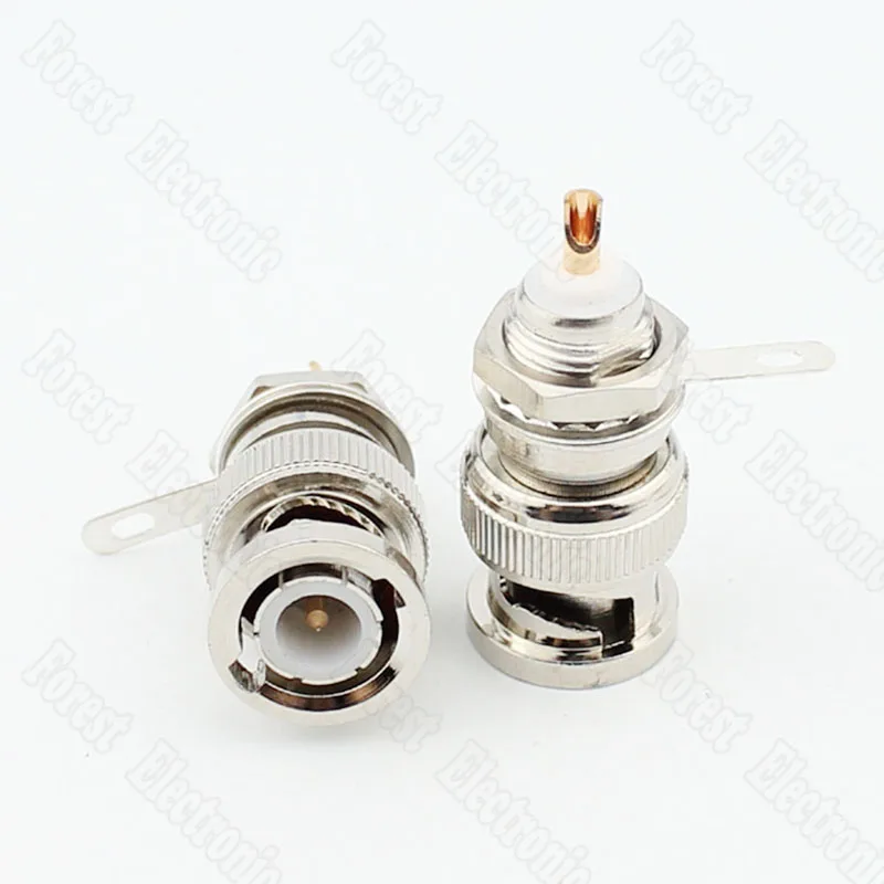 

100pcs/lot BNC Male Connector Q9 Head Anti-welding Connector Copper Can Be Fixed To The Panel