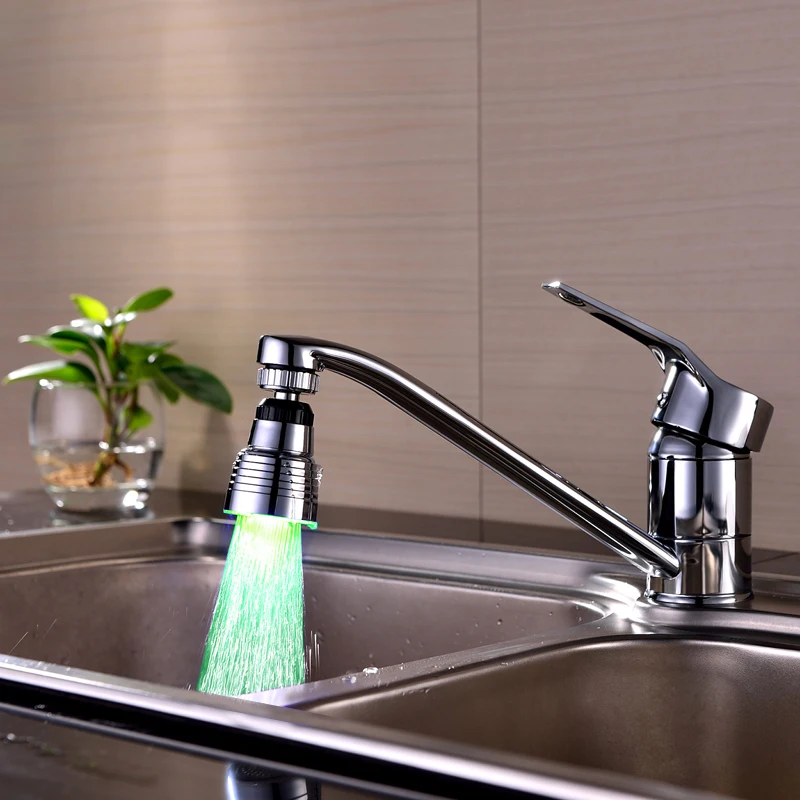 

CY-8001-B10 ABS Waterflow 7 Colors Flashing Led Shower Heads Led Faucet Light Basin Faucet LED Bathroom Faucets Accessories