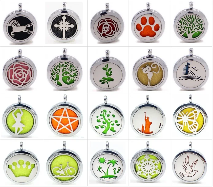30 мм микс Стиль Древо жизни нержавеющая сталь ароматерапия с парфюмом эфирное