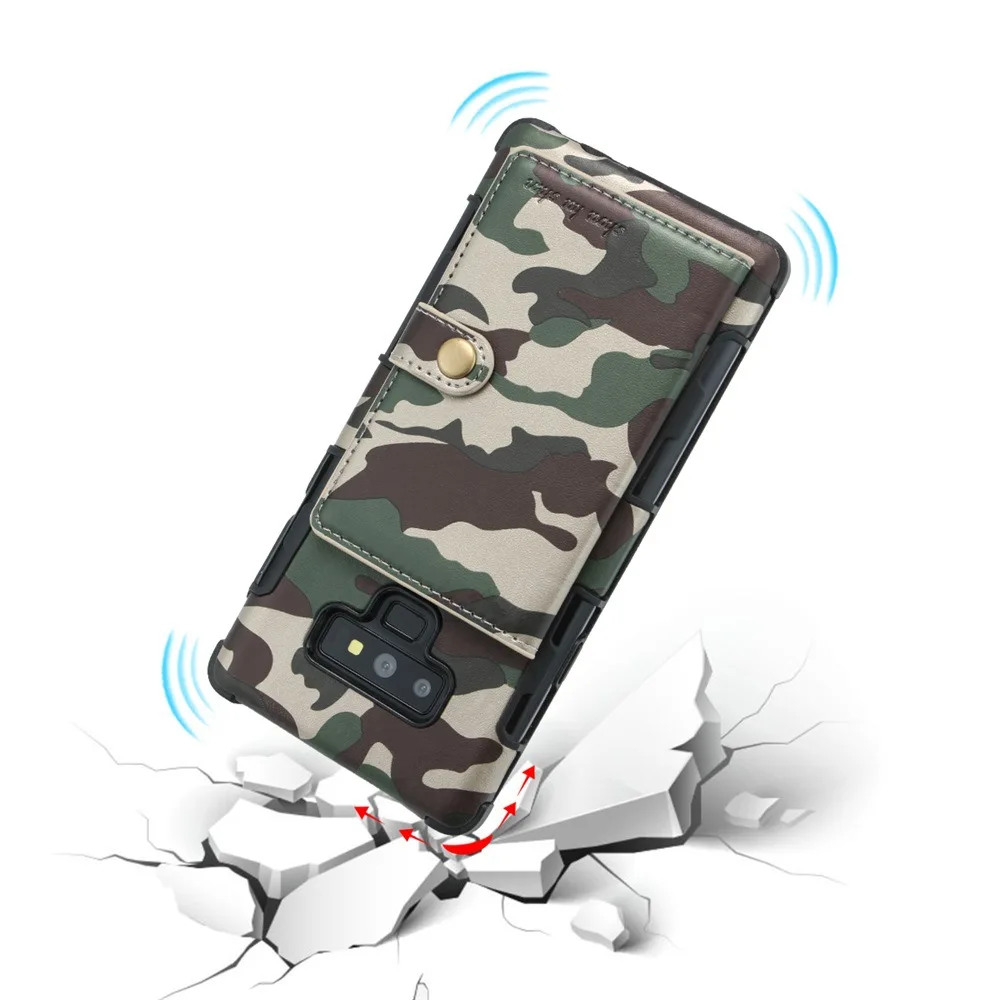 Армейский камуфляжный чехол GrassRoot для Samsung Galaxy S8 S9 S10 S10E Plus Note 8 9 Note9 кожаный кошелек