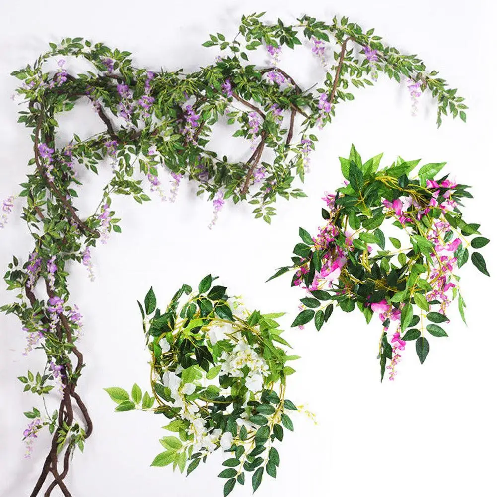 2 шт искусственный цветок растение венок из виноградных листьев Garden DIY этапе
