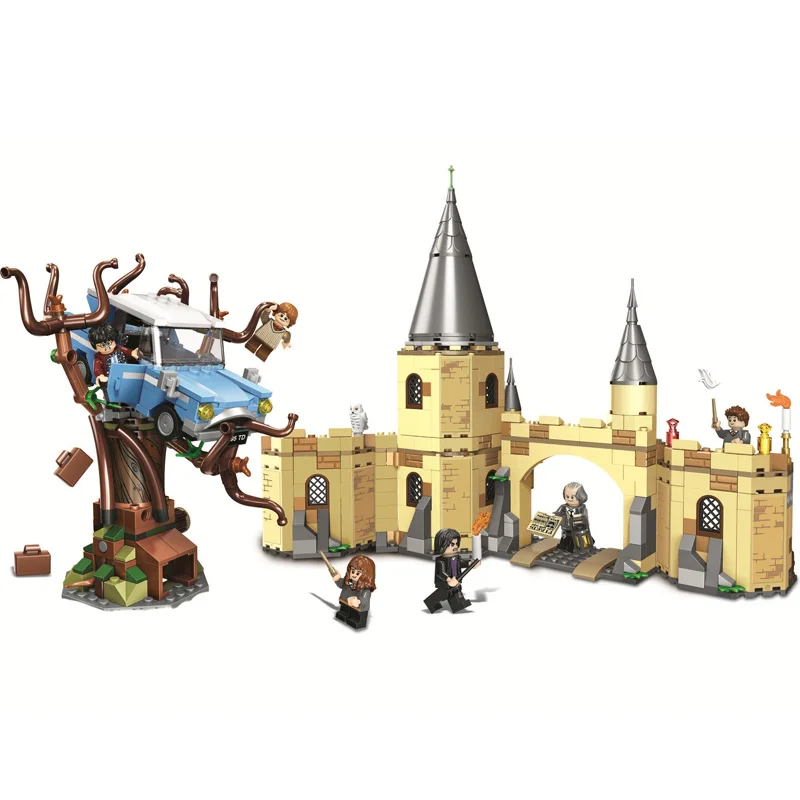 Новые 843 шт Совместимые Кирпичи Harri Хогвартс Whomping Willow строительные блоки игрушки для детей подарки рождественские подарки