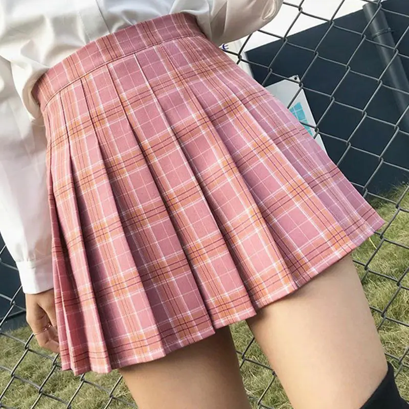 

XS-2XL Женская юбка в консервативном стиле Стиль юбка с завышенной талией Chic без бретелек плиссированное платье; Мини-юбки для девочек; Одното...