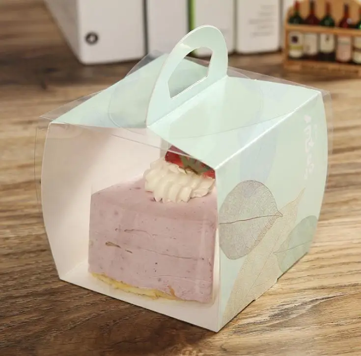 1 200 компл./лот Цветок Прозрачный ПВХ Cake Box свадьба конфеты Коробки Видимый подарочные мешочки под Конфеты выпечки подарочные коробки для тортов SN2284 - Цвет: 1