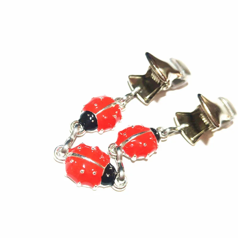 Винтажный Красный Жук Божья коровка зажим для свитера Кардиган держатель одежды
