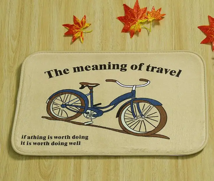 40*60 см серия велосипедов коврики для ванной Противоскользящие коралловый