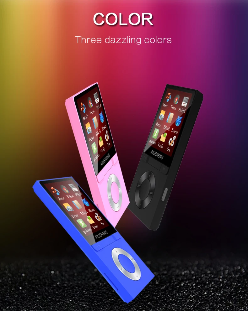 Новый 8 Гб Bluetooth 4 1 MP3 музыкальный плеер ультра тонкий дюймовый цветной экран HiFi