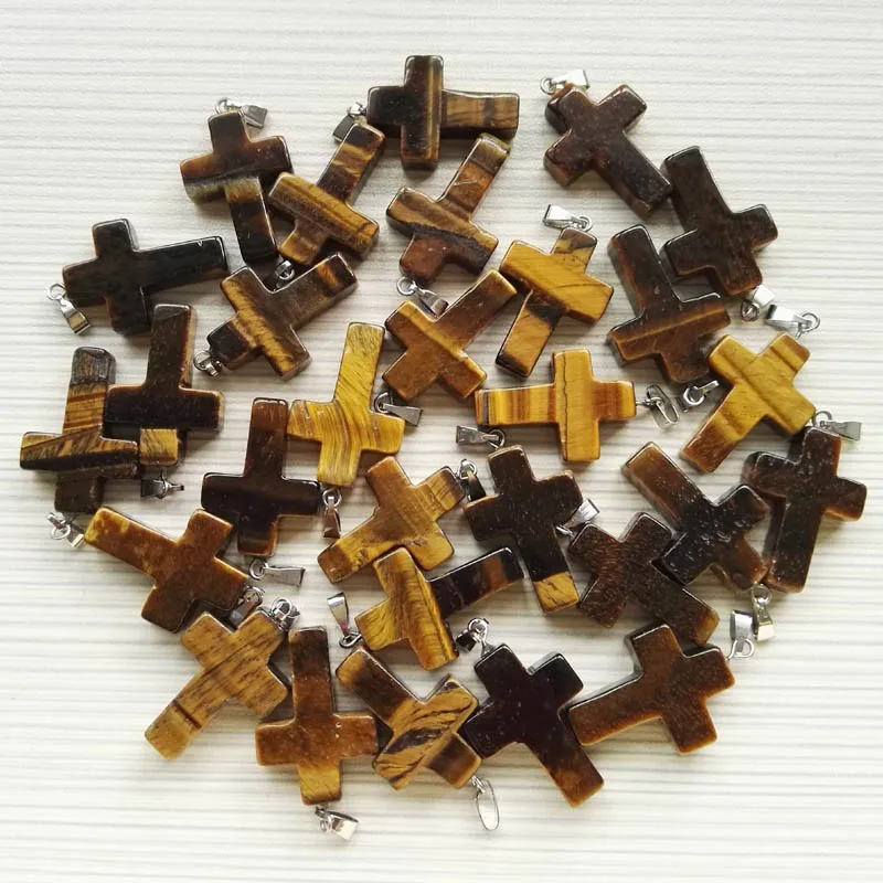 Модные подвески из натурального камня тигровый глаз для женщин и мужчин