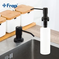 frap black liquid soap dispensers kitchen sink stainless steel abs plastic bottle easy to fill kitchen accessorie y35014 4