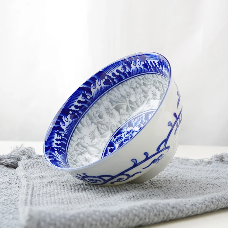 4 шт./лот 6 дюймов Цзиндэчжэнь сине-белая фарфоровая миска для риса домашние