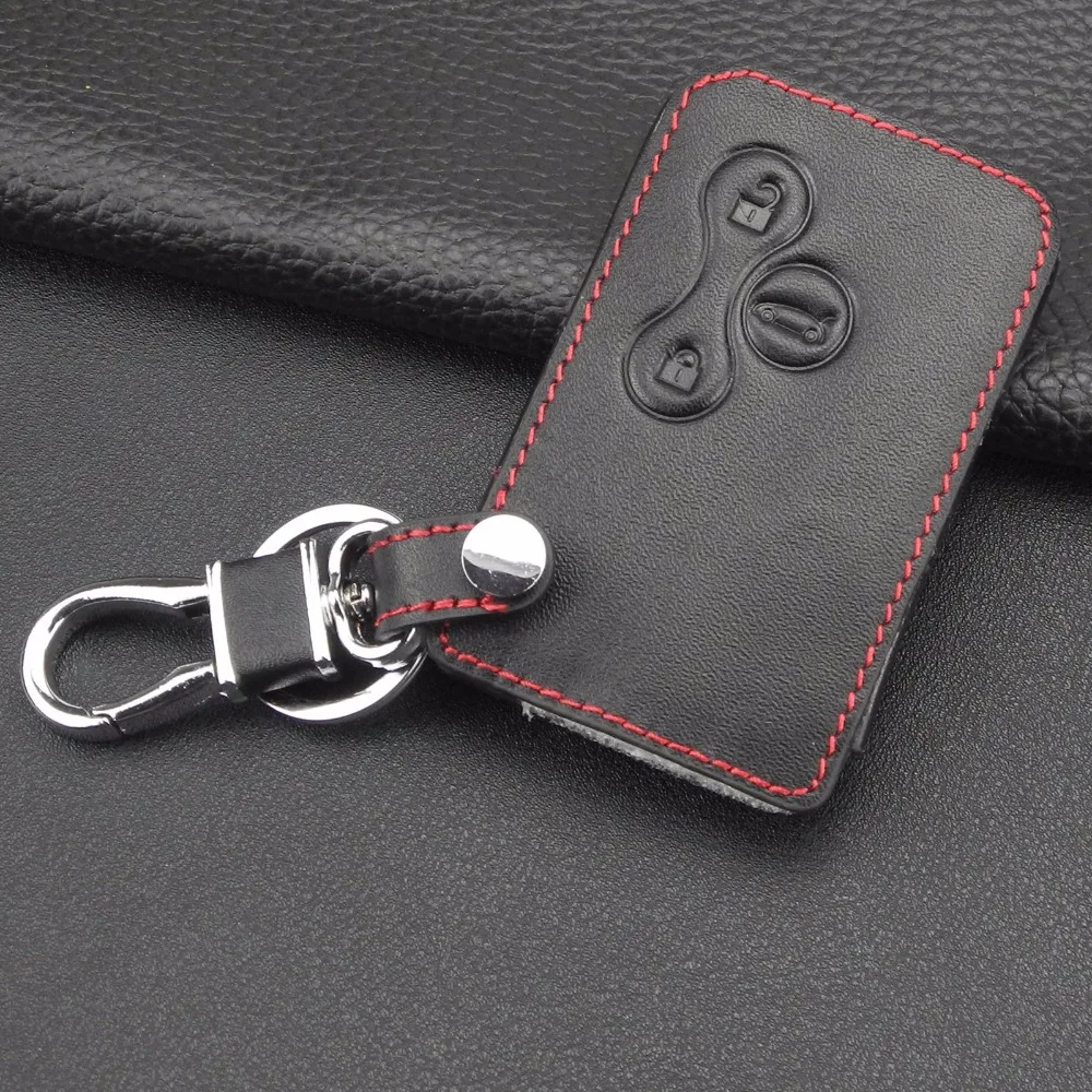 jingyuqin 3 Buttons Leather Car Key Protection Case Cover For Renault Megane R.S. Scenic Card Shell Cover|car key case cover|key for carprotect |