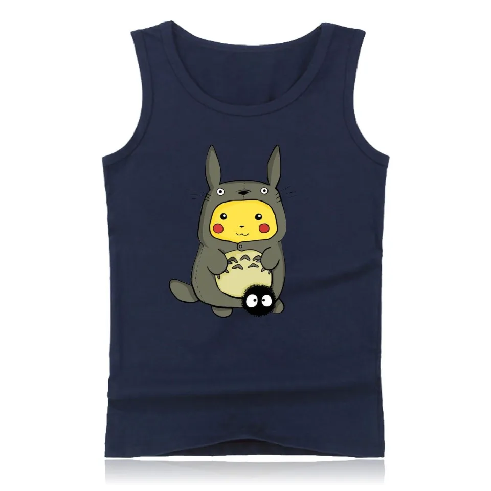Майка Totoro мужская летняя с мультипликационным рисунком модная рубашка без