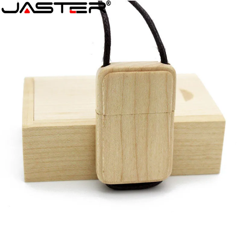 JASTER логотип клиента шнурок деревянная палка + коробка USB флэш-накопитель