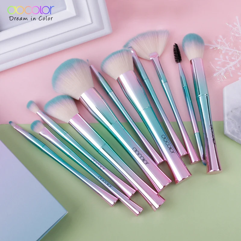Docolor 11PCS набор кистей для макияжа Лучший рождественский порошок пудры Тени век
