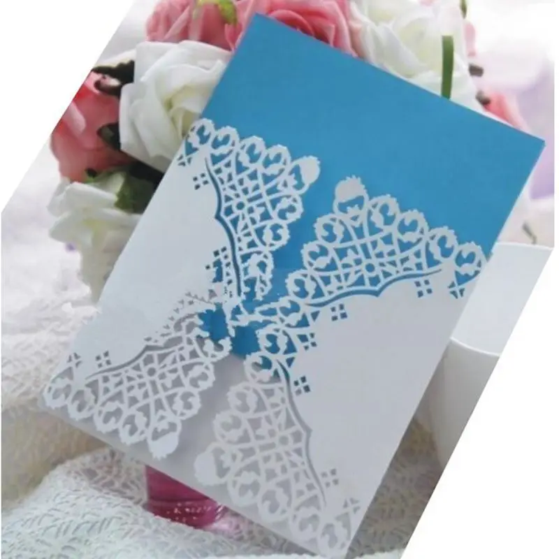 

50pcs Delicate Carved Lace Noble Wedding Party Invitation Card for Wedding Christmas Business Party Birthday Decoration Supplies