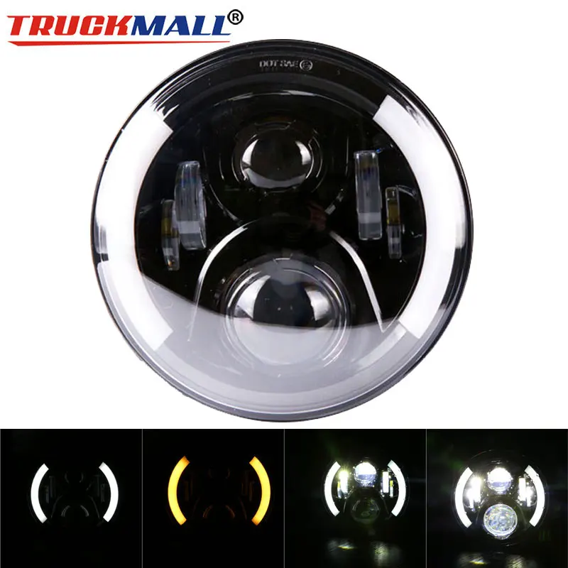 Хит продаж 7 дюймовый круглый светодиодный фонарь для вождения H4 комплект