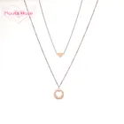Комплект ожерелья Mavis Hare для мамы и дочки, ожерелье-чокер с подвеской в форме сердца и отделкой из полировки