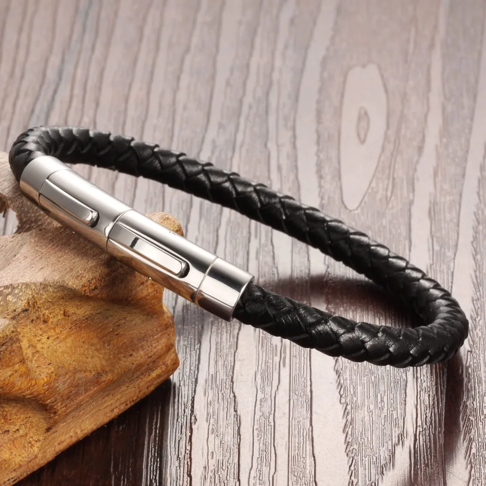 Circular knitting men leather bracelet ring double buckle accessories wholesale | Украшения и аксессуары