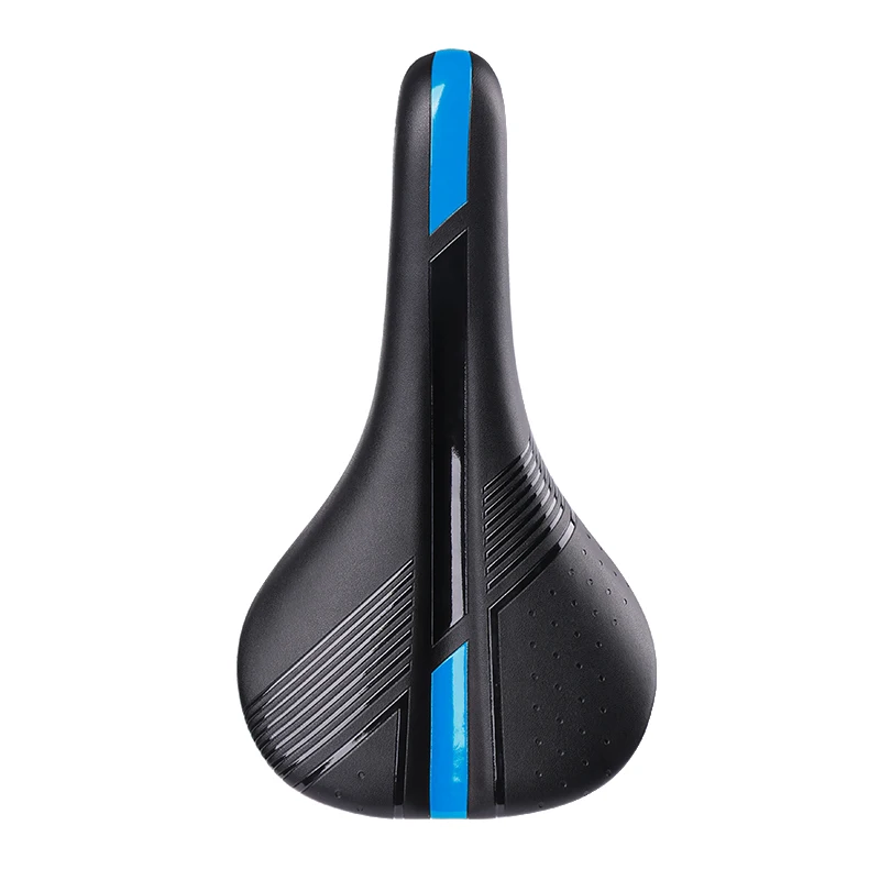 blue Колеса до MTB ПВХ велосипед седло с фонарь кожаный дорожный велосипед седло для Для мужчин Мягкий запасной Запчасти для езды на велосипеде седло - Цвет: blue
