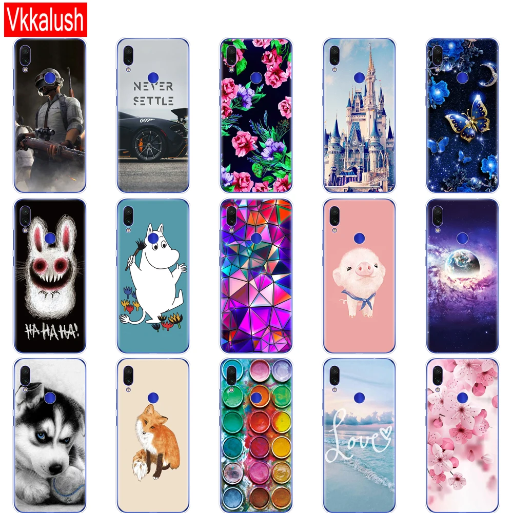 Чехол для Xiaomi Redmi Note 7, силиконовый мягкий ТПУ с рисунком, чехол для Xiaomi Redmi Note 7 PRO, 6,3 дюймов, Fundas Coque Redmi Note7, чехлы
