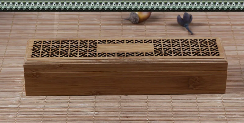Бамбуковая курильница подставка для ароматических палочек с ящиком Joss-stick Box полый ароматерапия Zen лежа курильница для дома и офиса Чайный домик