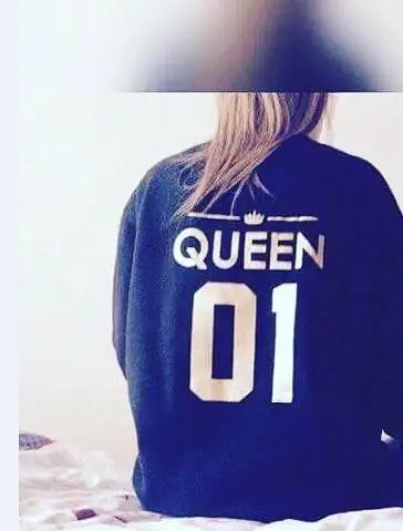 OMSJ Lover толстовка с круглым вырезом для женщин и мужчин весна Король Королева Свободные Кофты для Harajuku модные толстовки женские с длинным рукавом - Цвет: women
